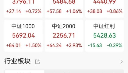 A股收評：尾盤拉升！三大指數(shù)集體上漲，滬指漲0.71%創(chuàng)業(yè)板指漲0.7%，北證50漲超2%，半導(dǎo)體板塊走高，4400股上漲，成交1.09萬億放量179億